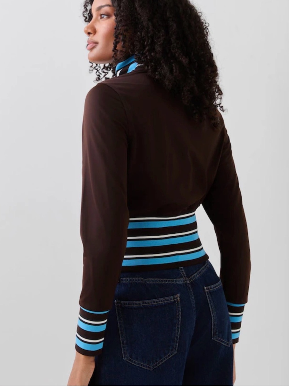 adidas Originals Women’s Brown & Blue Fitted Track Jacket - Picture 8 of 11